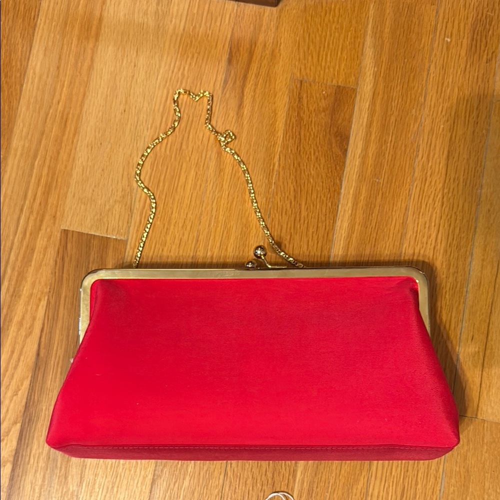 Diane Gilman Pink and Red Women's Clutch - Picture 4 of 4
